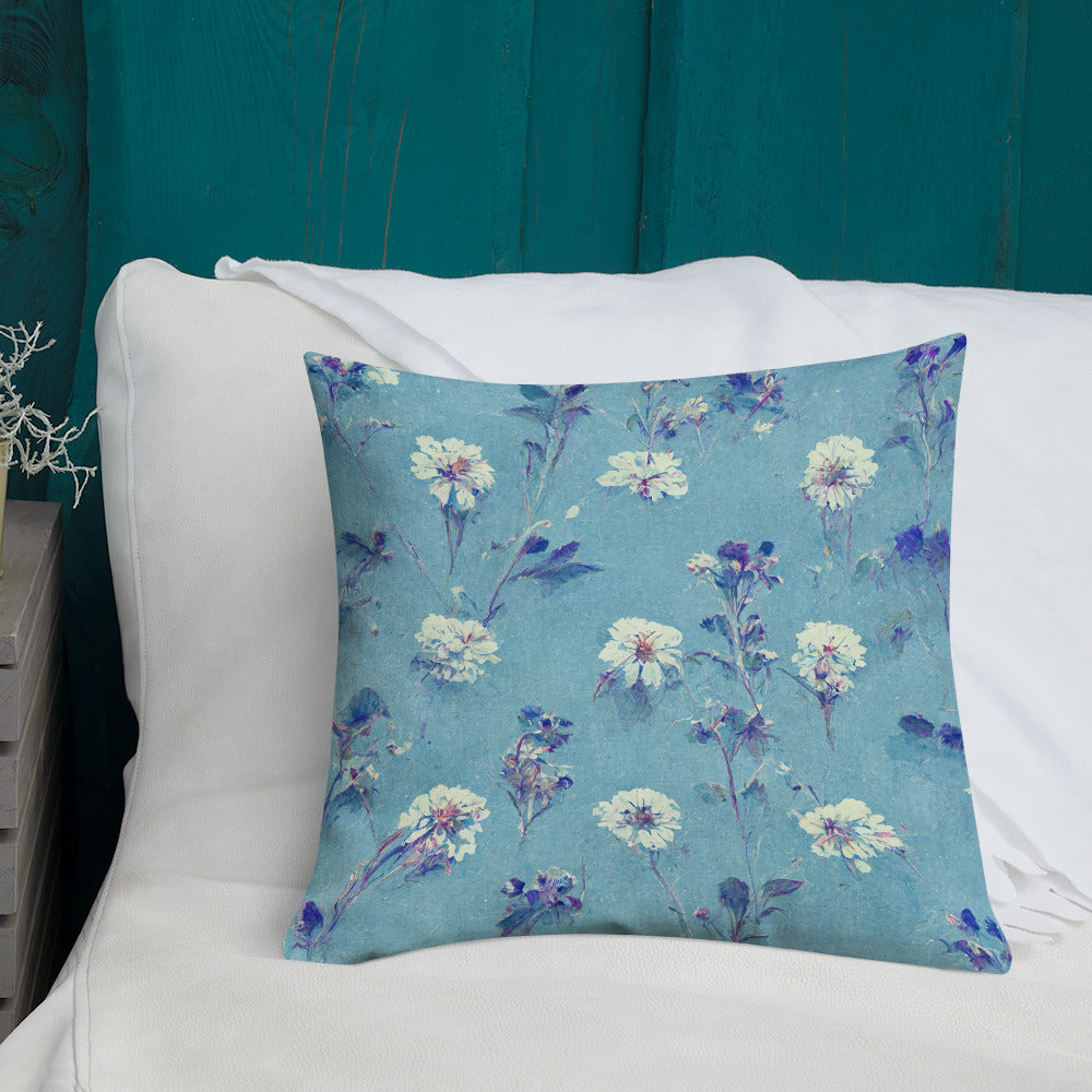 Wildflower Sky, Premium Pillow