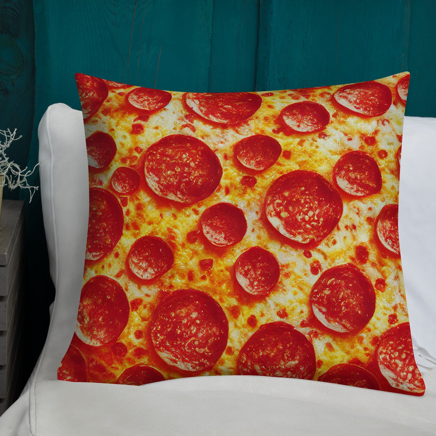 Double Pepperoni, Premium Pillow