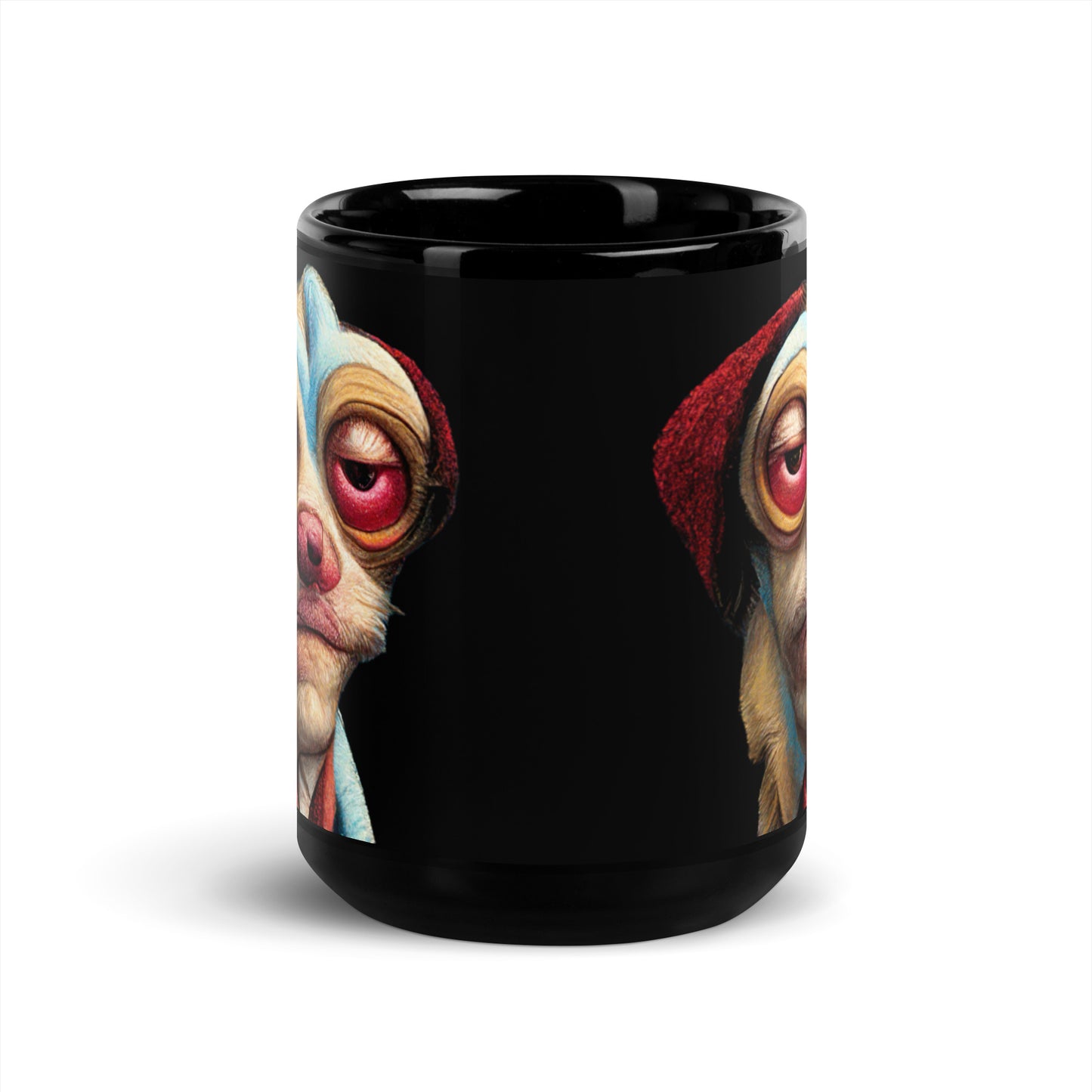 Graveyard Shift, Black Glossy Mug