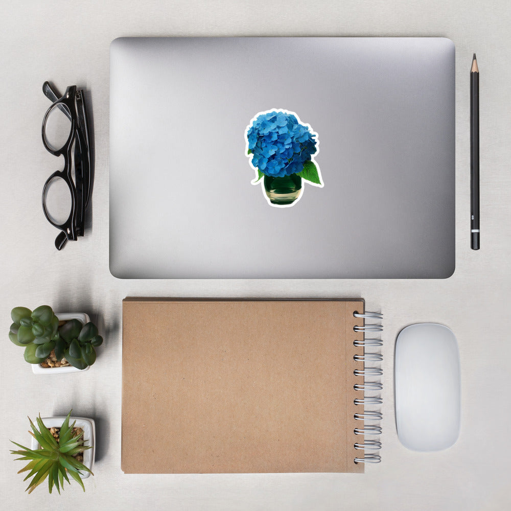 Blue Hydrangea, Bubble-free sticker