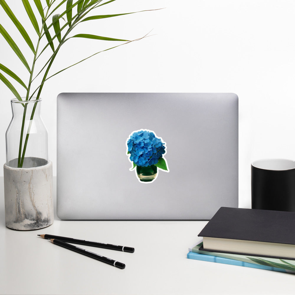 Blue Hydrangea, Bubble-free sticker