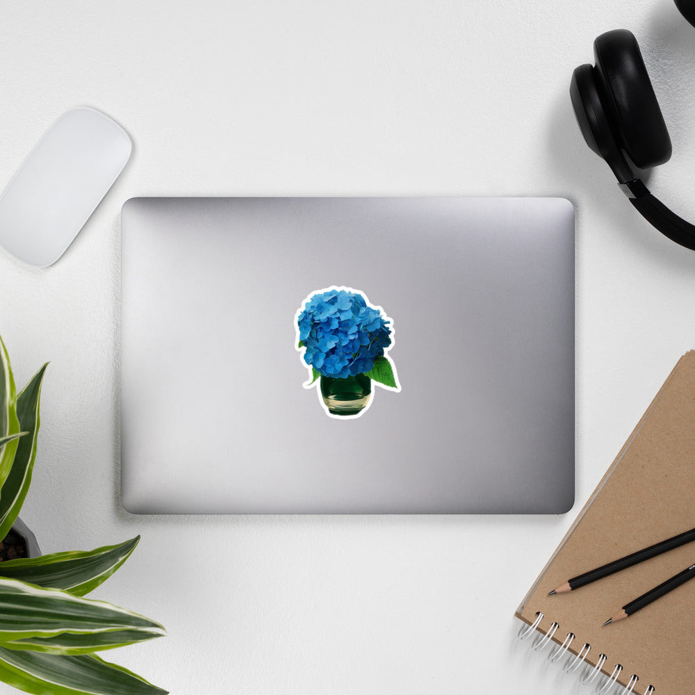 Blue Hydrangea, Bubble-free sticker