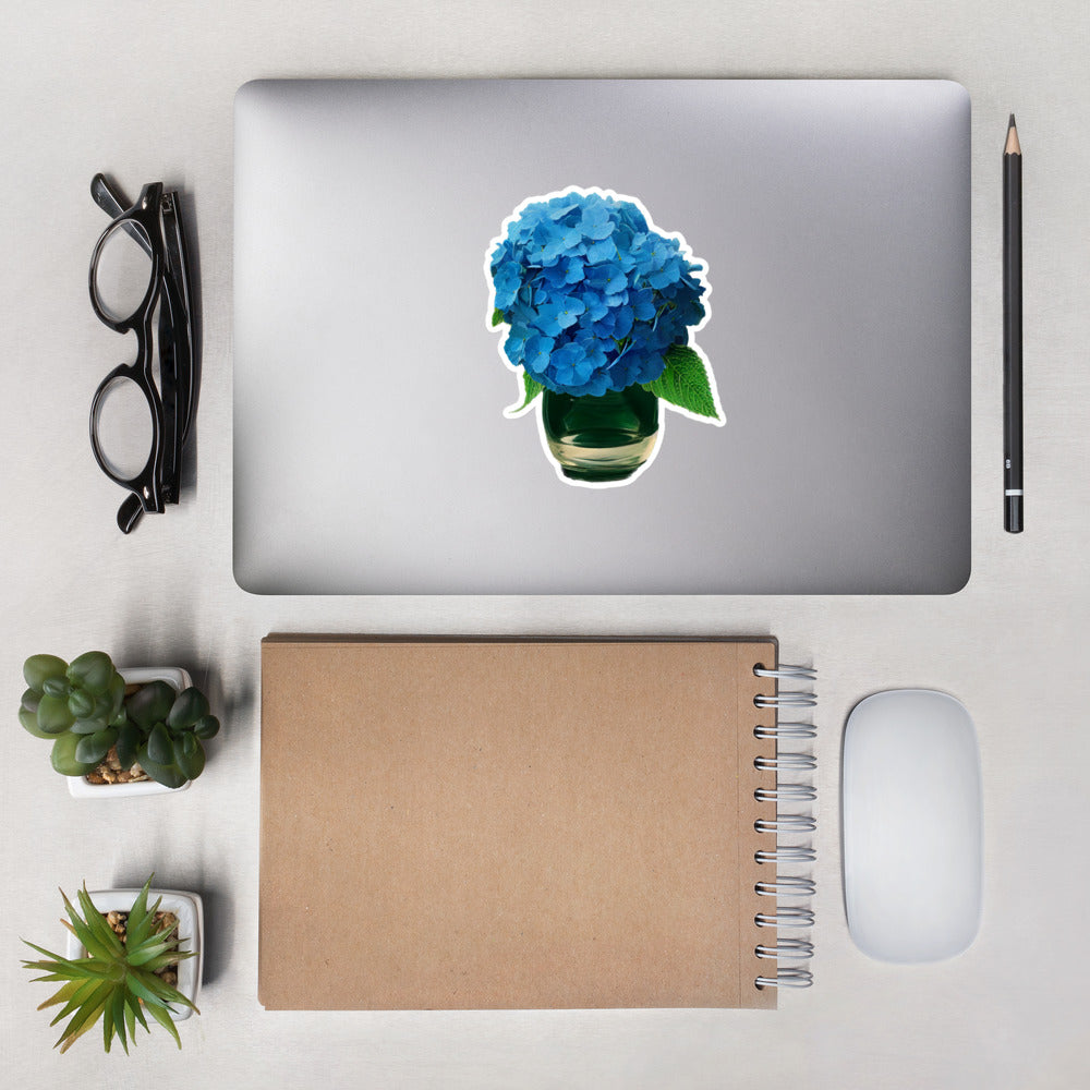 Blue Hydrangea, Bubble-free sticker