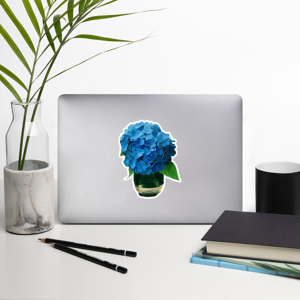 Blue Hydrangea, Bubble-free sticker