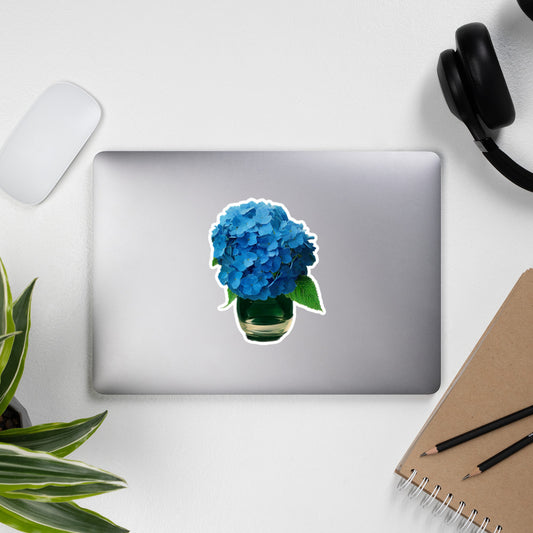 Blue Hydrangea, Bubble-free sticker