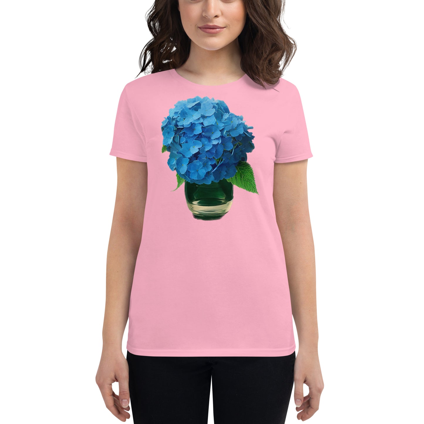 Blue Hydrangeas, Women's short sleeve t-shirt