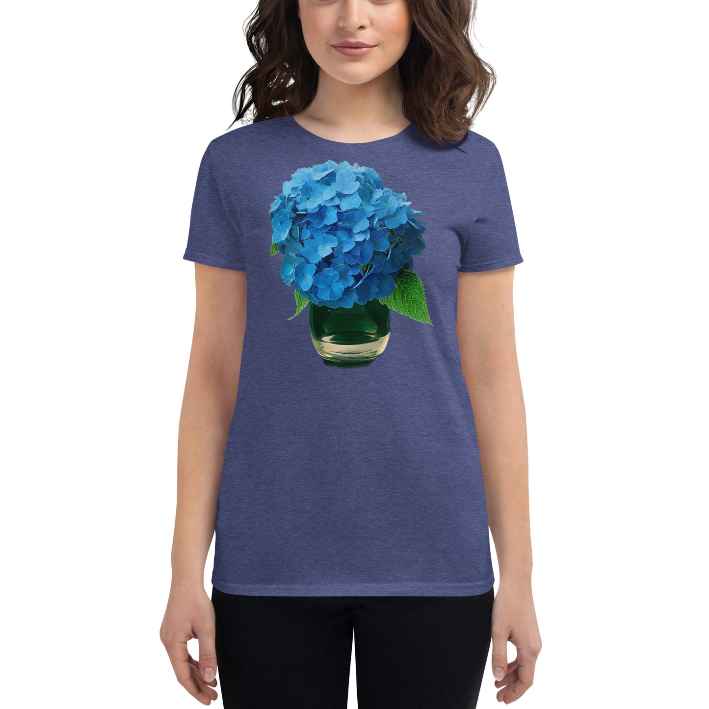 Blue Hydrangeas, Women's short sleeve t-shirt