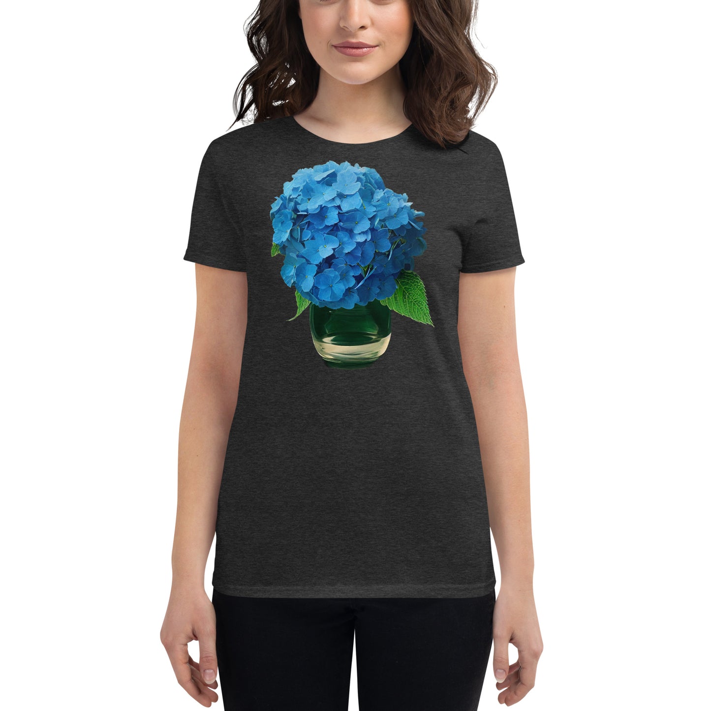 Blue Hydrangeas, Women's short sleeve t-shirt