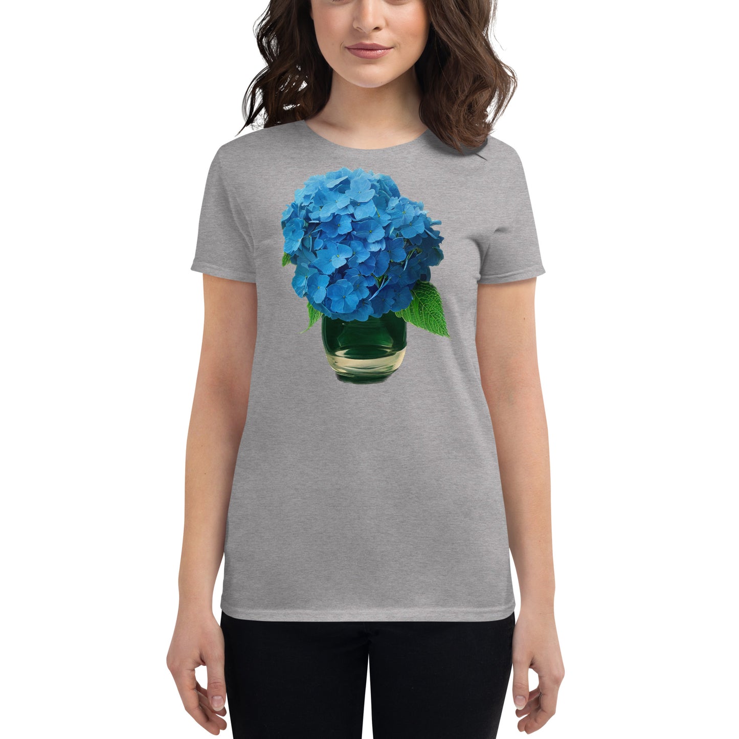 Blue Hydrangeas, Women's short sleeve t-shirt