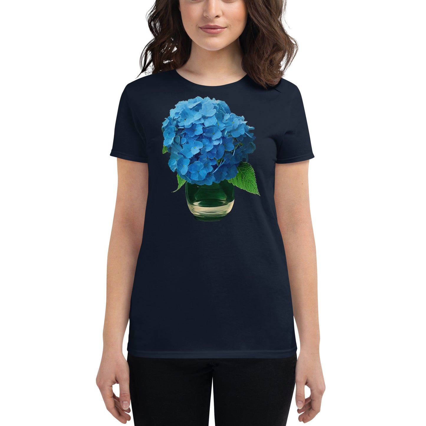 Blue Hydrangeas, Women's short sleeve t-shirt