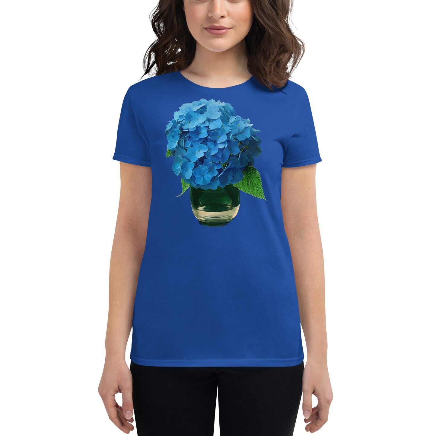 Blue Hydrangeas, Women's short sleeve t-shirt