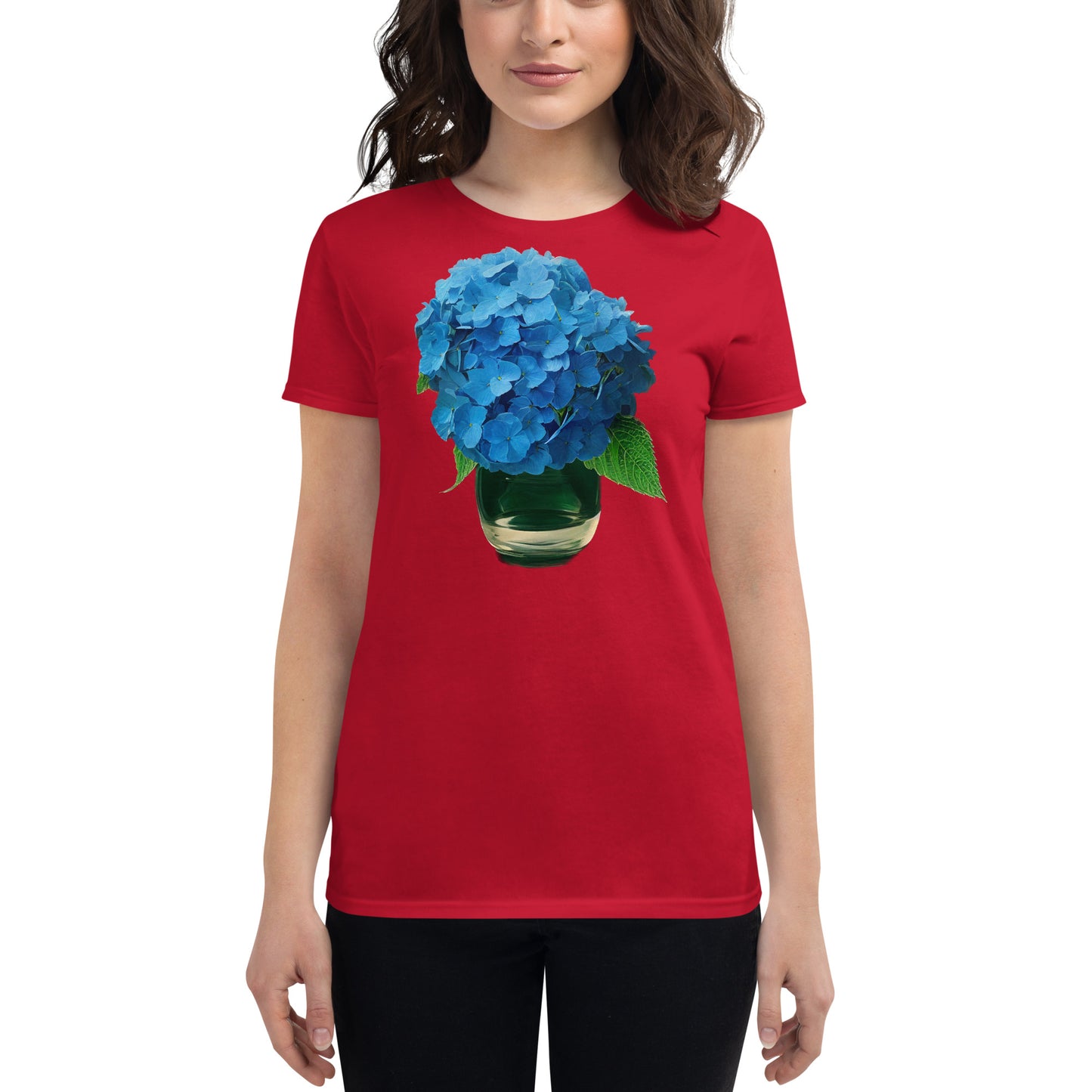 Blue Hydrangeas, Women's short sleeve t-shirt