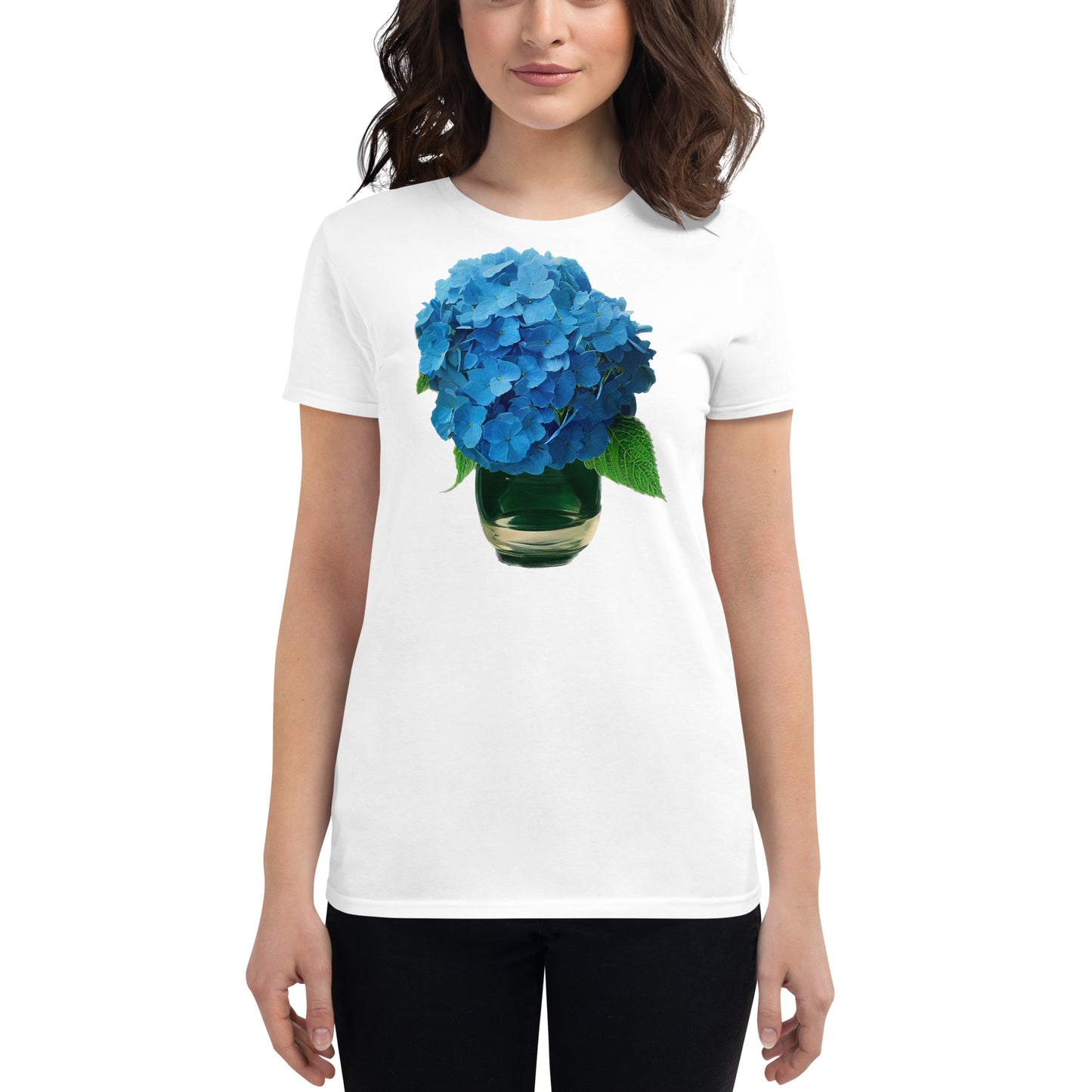 Blue Hydrangeas, Women's short sleeve t-shirt